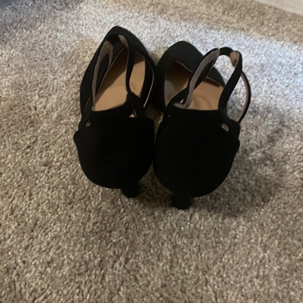 Shein faux suede kitten heels black size 7 - Picture 4 of 9